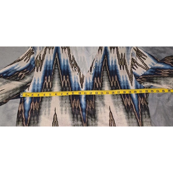 V Neck Pullover‎ Tunic With Indiginous Print.  Unisex Size X-Large - Picture 6 of 10